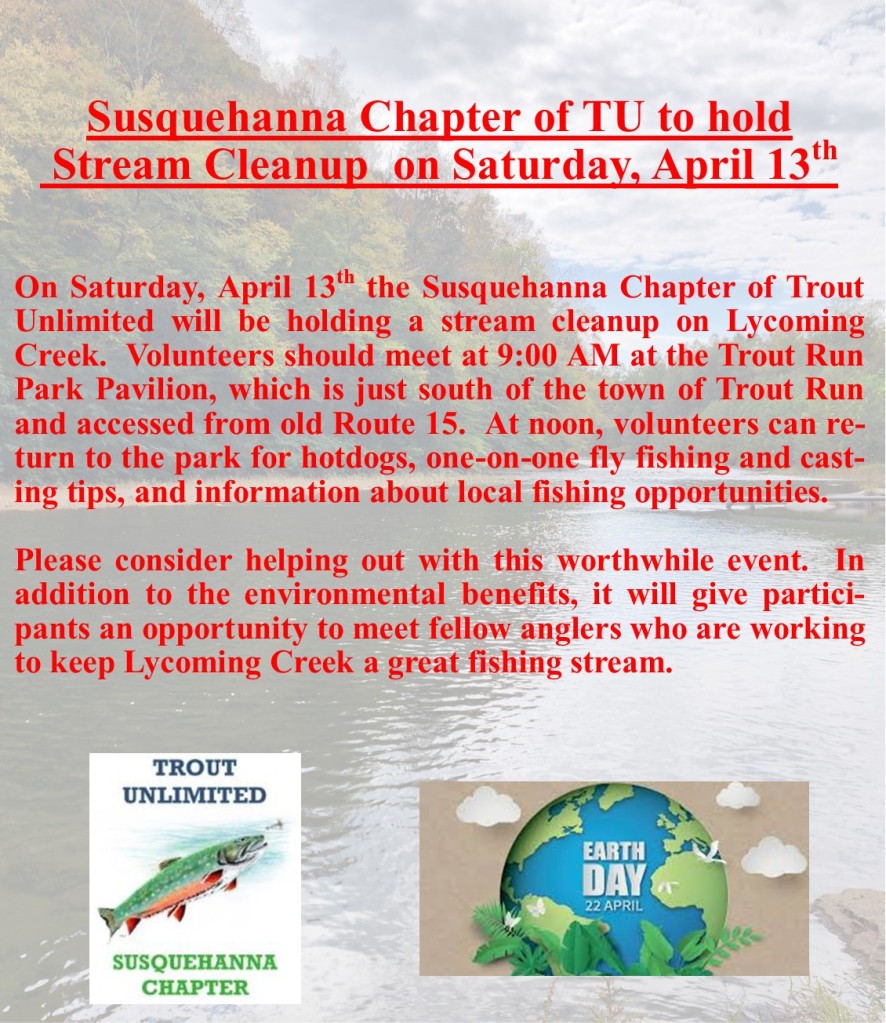 Susquehanna Chapter of Trout Unlimited – Protecting Northcentral PA's cold  water fisheries since 1964